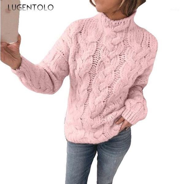 lugentolo women new sweater casual autumn winter twist color half-collar long sleeves loose knitted sweater1, White;black
lugentolo women new sweater casual autumn winter twist color half-collar long sleeves loose knitted sweater1, White;black