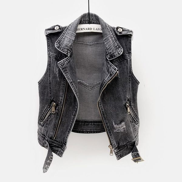 2021 new spring black summer sleeveless women's jacket thin jeans short denim vest plus size 5xl y171 uma8, Black;white
2021 new spring black summer sleeveless women's jacket thin jeans short denim vest plus size 5xl y171 uma8, Black;white