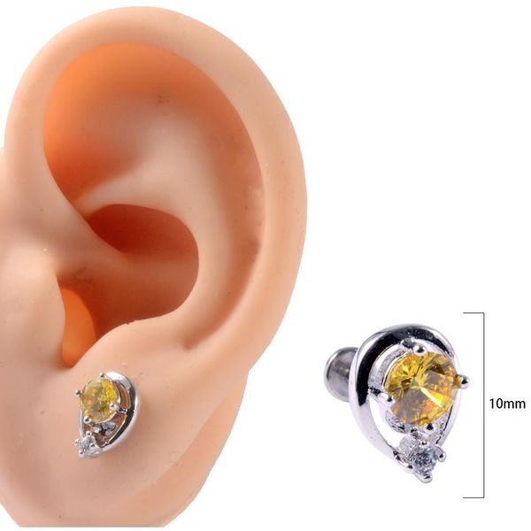 1pc cz gem ear tragus helix cartilage 361l surgical steel water drop crystal ear lobe stud labret bar ring body piercing q bbyyhg, Silver
1pc cz gem ear tragus helix cartilage 361l surgical steel water drop crystal ear lobe stud labret bar ring body piercing q bbyyhg, Silver