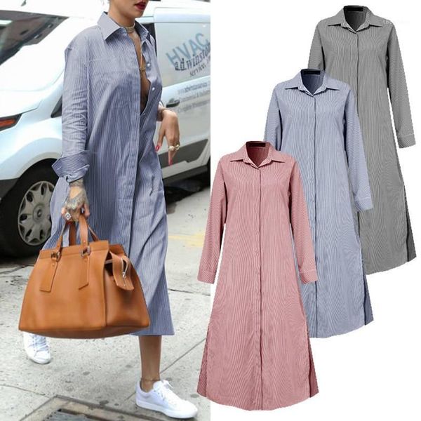 casual dresses zanzea fashion women lapel neck long sleeve dress autumn striped shirt female vestidos robe split sundress1, Black;gray
casual dresses zanzea fashion women lapel neck long sleeve dress autumn striped shirt female vestidos robe split sundress1, Black;gray