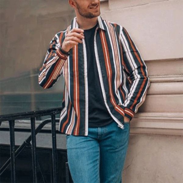 2021 spring and autumn new, europe and the united states striped print long-sleeved shirt man c1212, White;black
2021 spring and autumn new, europe and the united states striped print long-sleeved shirt man c1212, White;black