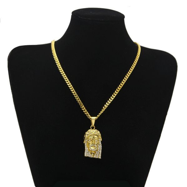 mens hip hop necklace jewelry iced out jesus piece pendant necklace with 70cm gold cuban chain fashion design, Silver
mens hip hop necklace jewelry iced out jesus piece pendant necklace with 70cm gold cuban chain fashion design, Silver