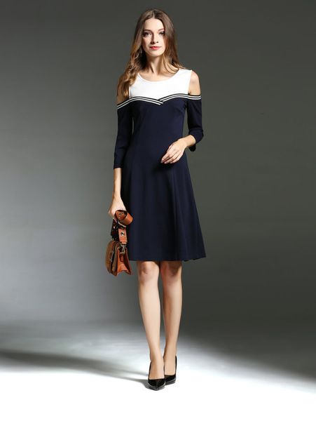 new style of fall 2019 long sleeve slim fit light mature off shoulder dress high waist a-line skirt, Black;gray
new style of fall 2019 long sleeve slim fit light mature off shoulder dress high waist a-line skirt, Black;gray