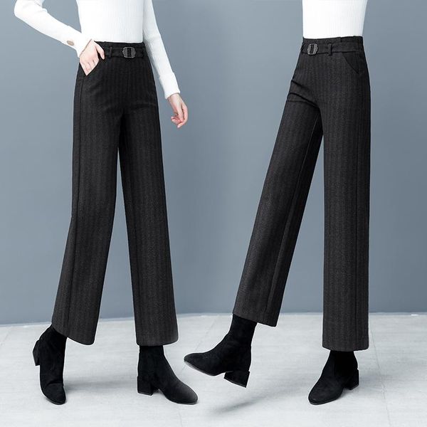 women's pants & capris autumn winter woman ankle-length big-leg plus size high waist fashion casual elasticity belt full length trouser, Black;white
women's pants & capris autumn winter woman ankle-length big-leg plus size high waist fashion casual elasticity belt full length trouser, Black;white