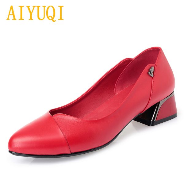 aiyuqi women dress shoes 2020 spring new genuine leather women fashion shoes red shallow mouth office shoes women y1215, Black 
aiyuqi women dress shoes 2020 spring new genuine leather women fashion shoes red shallow mouth office shoes women y1215, Black