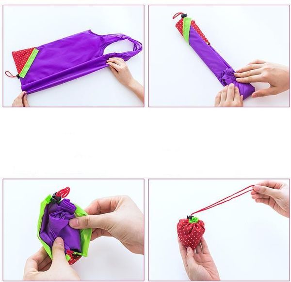 eco storage handbag strawberry foldable shopping bags beautiful reusable bagselling, Silver
eco storage handbag strawberry foldable shopping bags beautiful reusable bagselling, Silver