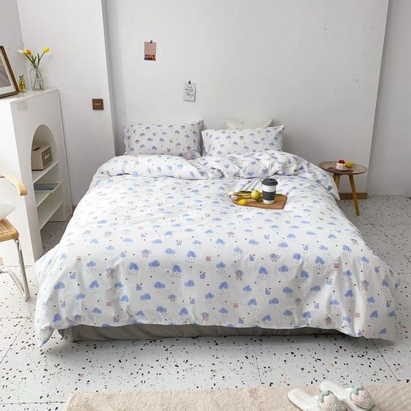 bedding sets 100%cotton soft breathable duvet cover set kids girls twin full size clouds rain print bed sheet
bedding sets 100%cotton soft breathable duvet cover set kids girls twin full size clouds rain print bed sheet