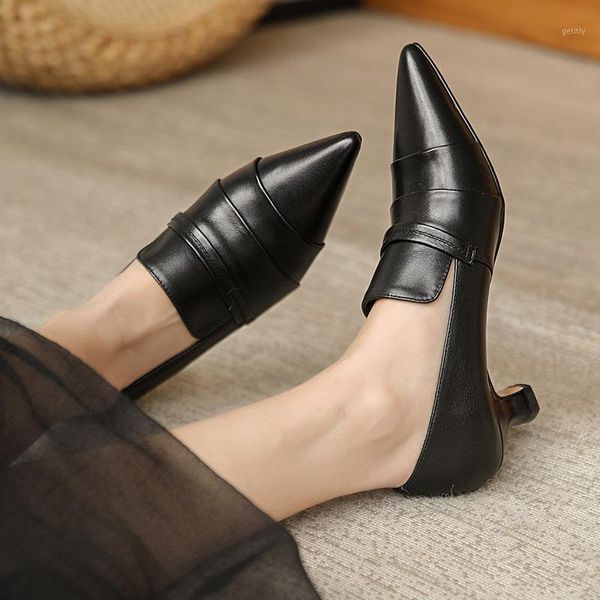 new concise pointed toe women pumps genuine leather office lady casual party high heels shoes woman spring autumn shoes 34-401, Black
new concise pointed toe women pumps genuine leather office lady casual party high heels shoes woman spring autumn shoes 34-401, Black