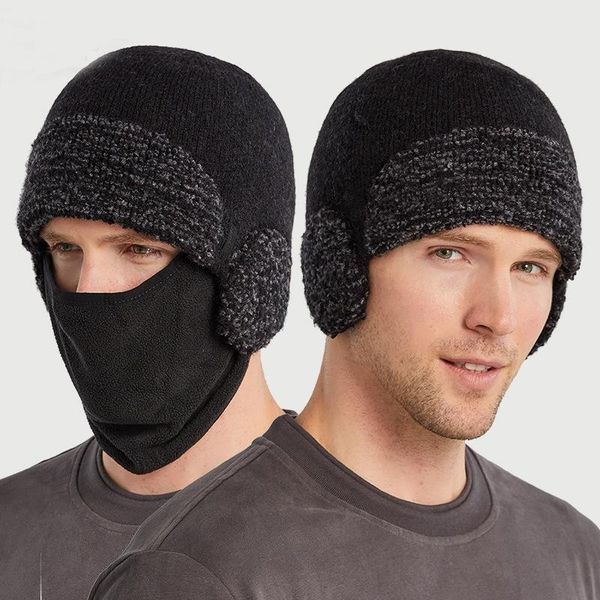 ht3430 men winter hat warm knitted beanie hat with mask winter riding windproof skullies beanies men women balaclava earflap cap
ht3430 men winter hat warm knitted beanie hat with mask winter riding windproof skullies beanies men women balaclava earflap cap
