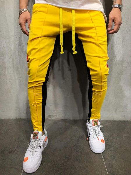 men's pants sweatpants side stripe hip hop track street wear skinny joggers drawstring elastic waist male casual 5 colors, Black
men's pants sweatpants side stripe hip hop track street wear skinny joggers drawstring elastic waist male casual 5 colors, Black
