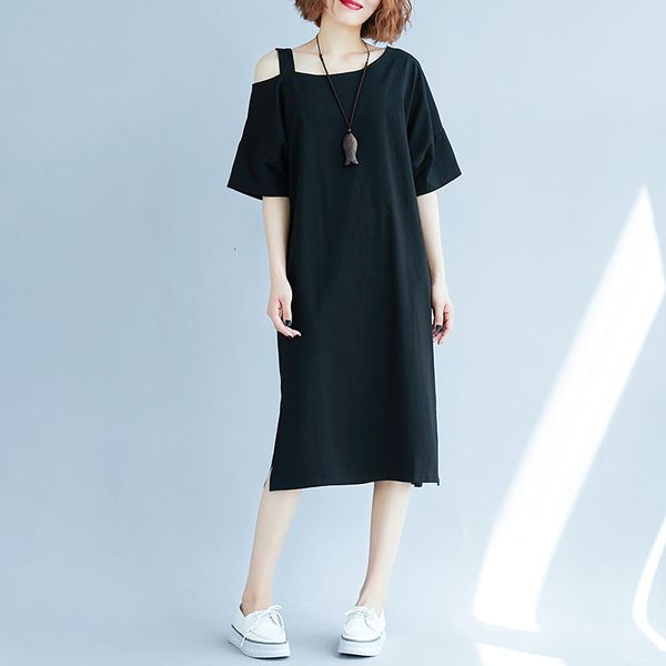 2021 new plus siz summer pure cotton comfortable elegant one-shoulder straight loose robe femme ete vintage black women fucy, Black;gray
2021 new plus siz summer pure cotton comfortable elegant one-shoulder straight loose robe femme ete vintage black women fucy, Black;gray
