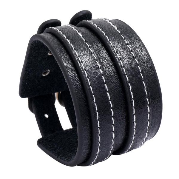 niuyitid wide pu leather bracelet men's retro punk wrap braclet on hand wristbands male jewelry, Golden;silver
niuyitid wide pu leather bracelet men's retro punk wrap braclet on hand wristbands male jewelry, Golden;silver