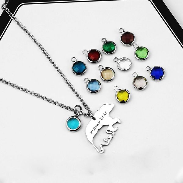 quality birthstone 12 colors colorful high crystal stainless steel mama bear pendant necklace for woman
quality birthstone 12 colors colorful high crystal stainless steel mama bear pendant necklace for woman