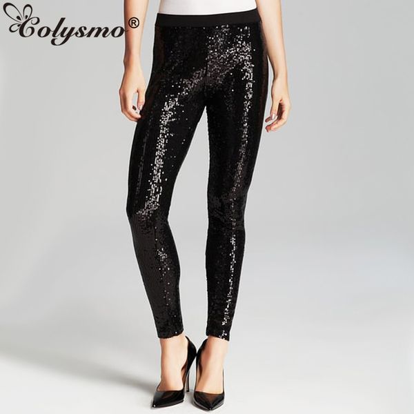 colysmo black shiny sequin pants women elastic waist trousers women party high waist long pencil pants gold silver new 201106, Black;white
colysmo black shiny sequin pants women elastic waist trousers women party high waist long pencil pants gold silver new 201106, Black;white