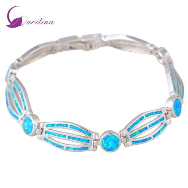 charm bracelets silver color blue fire opal bangles for teen girls pulseiras femininas women's fashion 2021 b468, Golden;silver
charm bracelets silver color blue fire opal bangles for teen girls pulseiras femininas women's fashion 2021 b468, Golden;silver