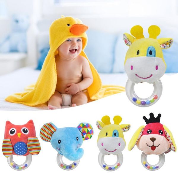 new infant rattle teether hand grasping rubber doll bell interactive cute cartoon infant baby development toys animal plush toy q1214
new infant rattle teether hand grasping rubber doll bell interactive cute cartoon infant baby development toys animal plush toy q1214