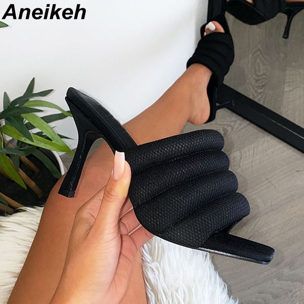 aneikeh 2021 pink sewing mesh padded square toe mules summer thin high heel fashion slip on slides ladies party shoes 35-41 c0129, Black
aneikeh 2021 pink sewing mesh padded square toe mules summer thin high heel fashion slip on slides ladies party shoes 35-41 c0129, Black