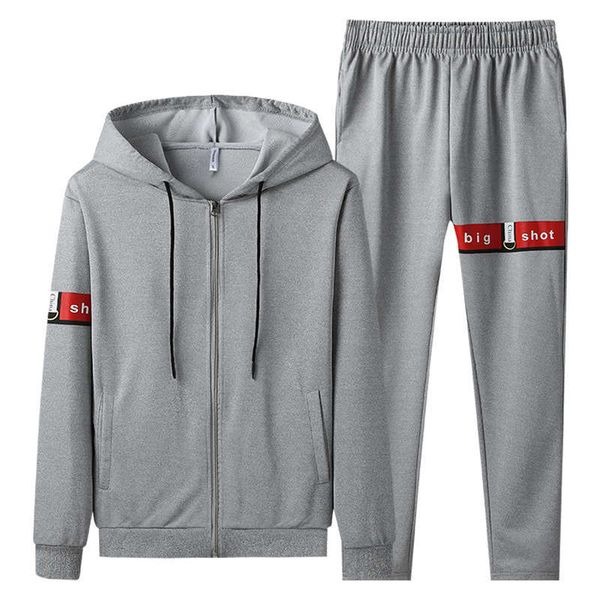 2020 new autumn trend youth men's leisure sports suit hooded cardigan two piece set, Gray
2020 new autumn trend youth men's leisure sports suit hooded cardigan two piece set, Gray