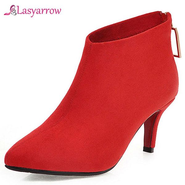 boots lasyarrow 2021 thin heels party office lady ankle women shoes pointed toe autumn winter woman size 32-43 j1069, Black
boots lasyarrow 2021 thin heels party office lady ankle women shoes pointed toe autumn winter woman size 32-43 j1069, Black