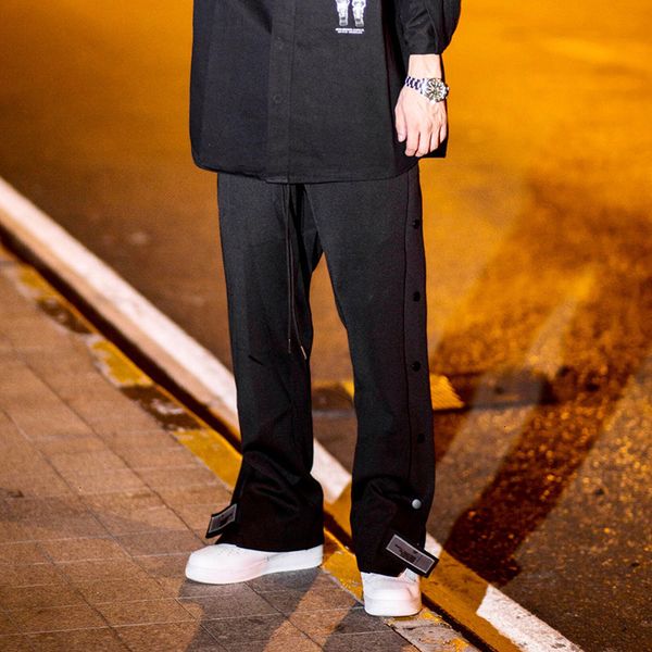 breasted fog velcro casual wei men's high street trend loose sports pants kae the same style 2sku, Black
breasted fog velcro casual wei men's high street trend loose sports pants kae the same style 2sku, Black