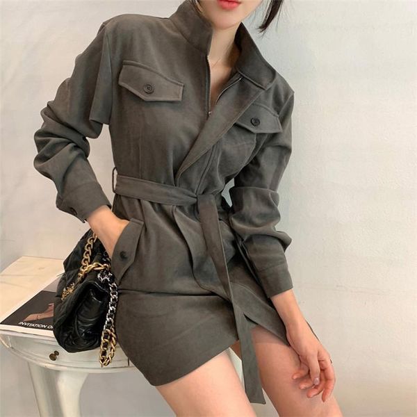 alien kitty 2021 autumn women coat long female cargo jacket casual all match sashes slim waist elegant gentle office lady 1, Black;brown
alien kitty 2021 autumn women coat long female cargo jacket casual all match sashes slim waist elegant gentle office lady 1, Black;brown