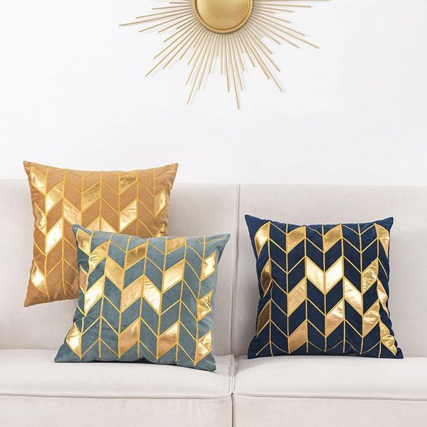 cushion/decorative pillow luxurious golden bronzing thick velvet cushion cover gold geometric kussenhoes coussin decor home decorative funda 
cushion/decorative pillow luxurious golden bronzing thick velvet cushion cover gold geometric kussenhoes coussin decor home decorative funda