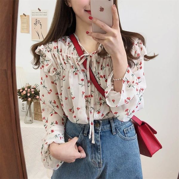 new plus size girls long sleeve summer shirt floral bow ruffled shirts womens and blouses print chiffon blouse women print y200622, White
new plus size girls long sleeve summer shirt floral bow ruffled shirts womens and blouses print chiffon blouse women print y200622, White