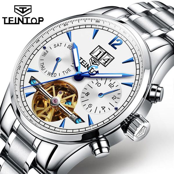 teinbrand men watches automatic mechanical watch tourbillon sport clock casual business retro wristwatch relojes hombre 2020, Slivery;brown
teinbrand men watches automatic mechanical watch tourbillon sport clock casual business retro wristwatch relojes hombre 2020, Slivery;brown