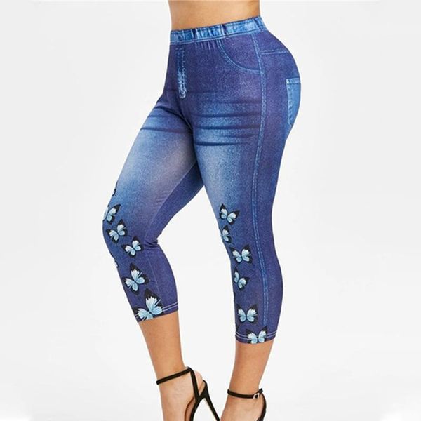 women's leggings women mid-calf imitate jeans printed stretch sports pants fitness high waist ladies sweatpants trousers, Black
women's leggings women mid-calf imitate jeans printed stretch sports pants fitness high waist ladies sweatpants trousers, Black