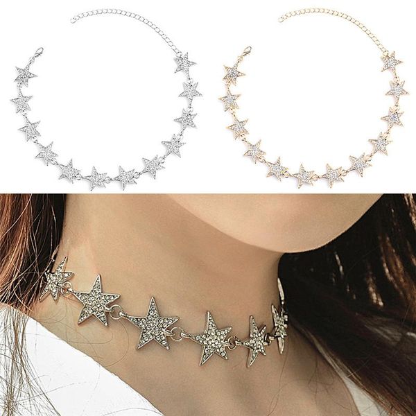 star necklace women choker moon necklaces boho pendants collier femme chain collar collares, Golden;silver
star necklace women choker moon necklaces boho pendants collier femme chain collar collares, Golden;silver