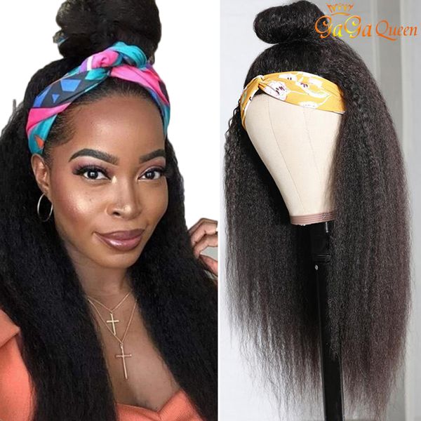 kinky straight headband wig italian yaki headband wigs brazilian human hair headband scarf wigs for black women, Black;brown
kinky straight headband wig italian yaki headband wigs brazilian human hair headband scarf wigs for black women, Black;brown