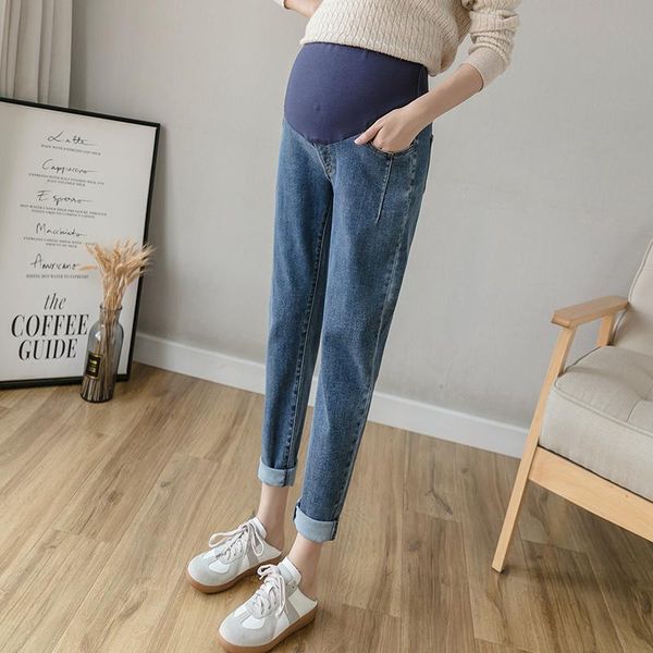 8933# autumn spring denim maternity jeans belly daddy pants clothes for pregnant women pregnancy loose straight harem trousers, White
8933# autumn spring denim maternity jeans belly daddy pants clothes for pregnant women pregnancy loose straight harem trousers, White