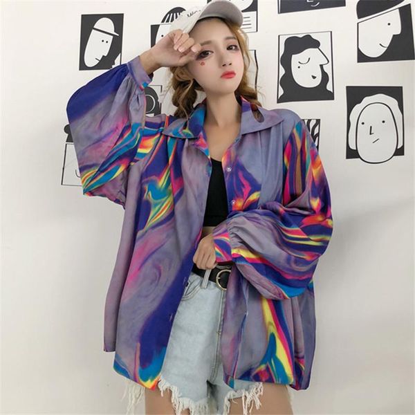 chic print loose blouses streetwear негабаритный поворотный воротник рубашки весна осень хипстер женская одежда свободные дамы топы, White
chic print loose blouses streetwear негабаритный поворотный воротник рубашки весна осень хипстер женская одежда свободные дамы топы, White