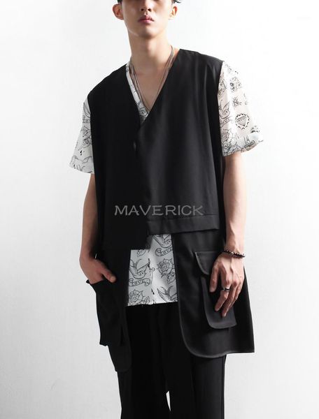 men's vests s-6xl2021 summer men's irregular patchwork pocket vest hairstylist jacket air conditioning room thin outside a vest1, Black;white
men's vests s-6xl2021 summer men's irregular patchwork pocket vest hairstylist jacket air conditioning room thin outside a vest1, Black;white
