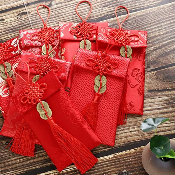 party favor 6pcs chinese knot red envelope betrothal gift bag exquisite floral money pocket high-grade brocade wedding tassel bags
party favor 6pcs chinese knot red envelope betrothal gift bag exquisite floral money pocket high-grade brocade wedding tassel bags