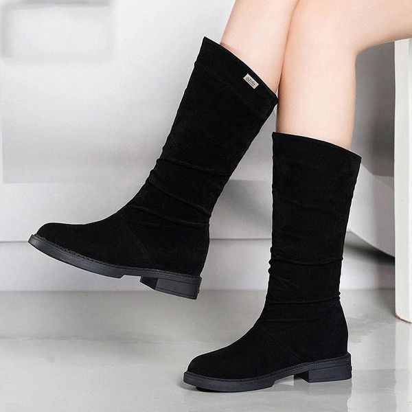 2020 autumn and winter plus velvet boots inner heightening female mid-length boots knight frosted sleeve warm female shoes #qo2l, Black
2020 autumn and winter plus velvet boots inner heightening female mid-length boots knight frosted sleeve warm female shoes #qo2l, Black