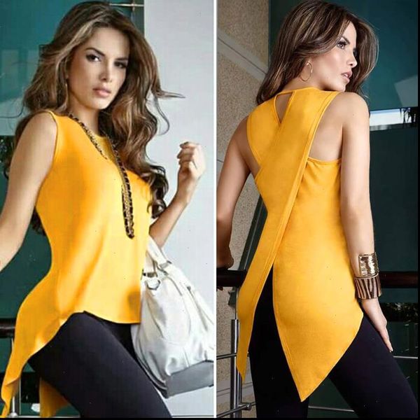 cross irregular blouse shirt fashion woman blouses 2020 female shirt womens and blouses women elegant sleeveless top, White
cross irregular blouse shirt fashion woman blouses 2020 female shirt womens and blouses women elegant sleeveless top, White