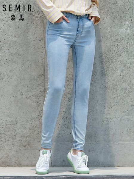 women's high waisted jeans, korean version, elastic, tight, cotton, by autumn 2019, Blue
women's high waisted jeans, korean version, elastic, tight, cotton, by autumn 2019, Blue
