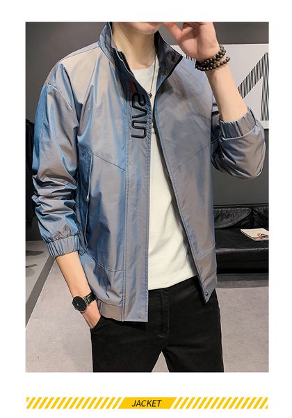 light grey the new tide of han edition line handsome leisure jacket, Black;brown
light grey the new tide of han edition line handsome leisure jacket, Black;brown