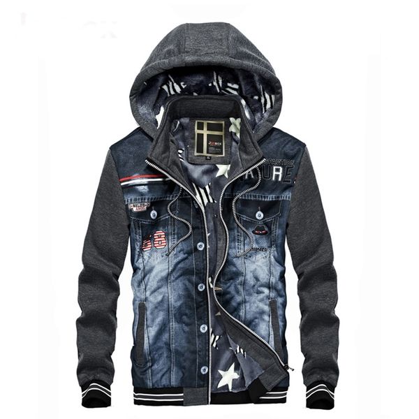 men's slim flag patch jeans jacket men autumn hooded patchwork hip hop denim coats casual balck printed denim coat outerwear 201218, Black;brown
men's slim flag patch jeans jacket men autumn hooded patchwork hip hop denim coats casual balck printed denim coat outerwear 201218, Black;brown