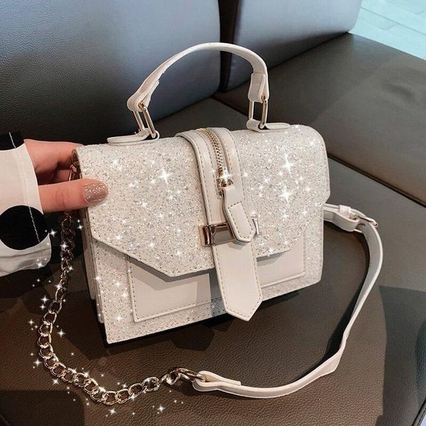 2021 new korean fashion sequin women's bag chain women's single shoulder slanting bag large capacity handbag small square
2021 new korean fashion sequin women's bag chain women's single shoulder slanting bag large capacity handbag small square