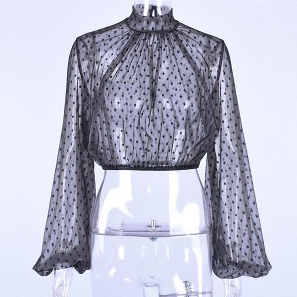 casual puff sleeve women blouse transparent ladies summer see through mesh lantern fashion printed polka dot sexy1, White
casual puff sleeve women blouse transparent ladies summer see through mesh lantern fashion printed polka dot sexy1, White