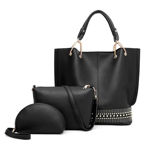 women hand bags 3pcs set together large tote bag retro rivet shoulder bags tote purses drop shipping
women hand bags 3pcs set together large tote bag retro rivet shoulder bags tote purses drop shipping