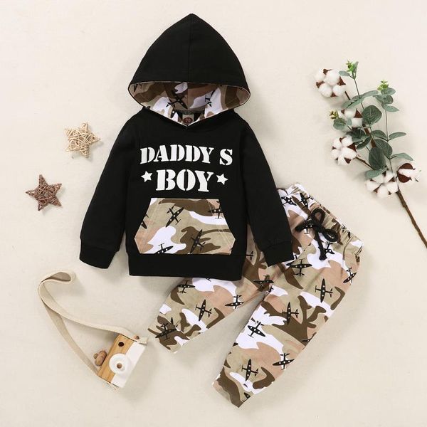 clothing sets baby clothes boy toddler fall black long sleeve daddy's mama's hoodies camflage print pants outfits, White
clothing sets baby clothes boy toddler fall black long sleeve daddy's mama's hoodies camflage print pants outfits, White