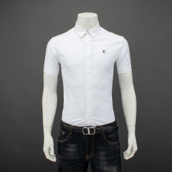 js21. jack brand men's summer short sleeve 94.4% cotton versatile business casual shirt top, White;black
js21. jack brand men's summer short sleeve 94.4% cotton versatile business casual shirt top, White;black