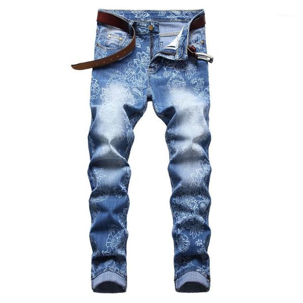 men's flower 3d printed jeans fashion blue stretch denim pants slim straight trousers1
men's flower 3d printed jeans fashion blue stretch denim pants slim straight trousers1