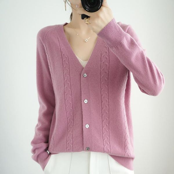 2021 new cashmere cardigan women coat autumn v-neck collar warm jacket long sleeve soft sweater female standard sweate outwear, White
2021 new cashmere cardigan women coat autumn v-neck collar warm jacket long sleeve soft sweater female standard sweate outwear, White