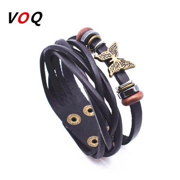 wooden beads with butterfly charm bracelet genuine leather bracelets for women double layer adjustable button bracelet jewelry, Golden;silver
wooden beads with butterfly charm bracelet genuine leather bracelets for women double layer adjustable button bracelet jewelry, Golden;silver