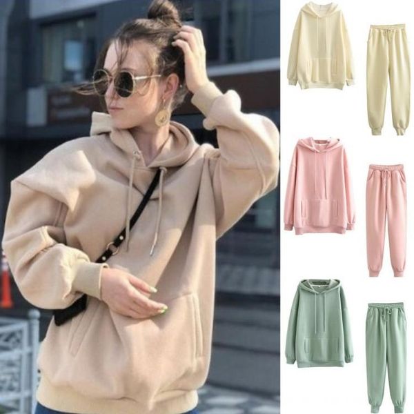 women's tracksuits 2021 autumn winter women thick fleece 100% cotton suit 2 pieces sets hoodies sweatshirt and pants suits, Gray
women's tracksuits 2021 autumn winter women thick fleece 100% cotton suit 2 pieces sets hoodies sweatshirt and pants suits, Gray