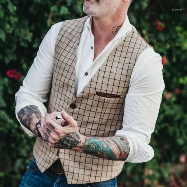 men vest spring autumn jacket slim new plaid v-neck coat single-breasted men's casual vests lugentolo1, Black;white
men vest spring autumn jacket slim new plaid v-neck coat single-breasted men's casual vests lugentolo1, Black;white